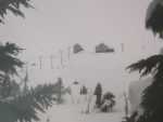 view of magic mile ski lift and silcox hut from our room.