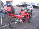 People give you lot's of space on the highway with a gas can strapped to the back.
