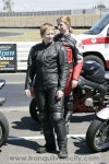 waiting for the track to open with the other women riders.